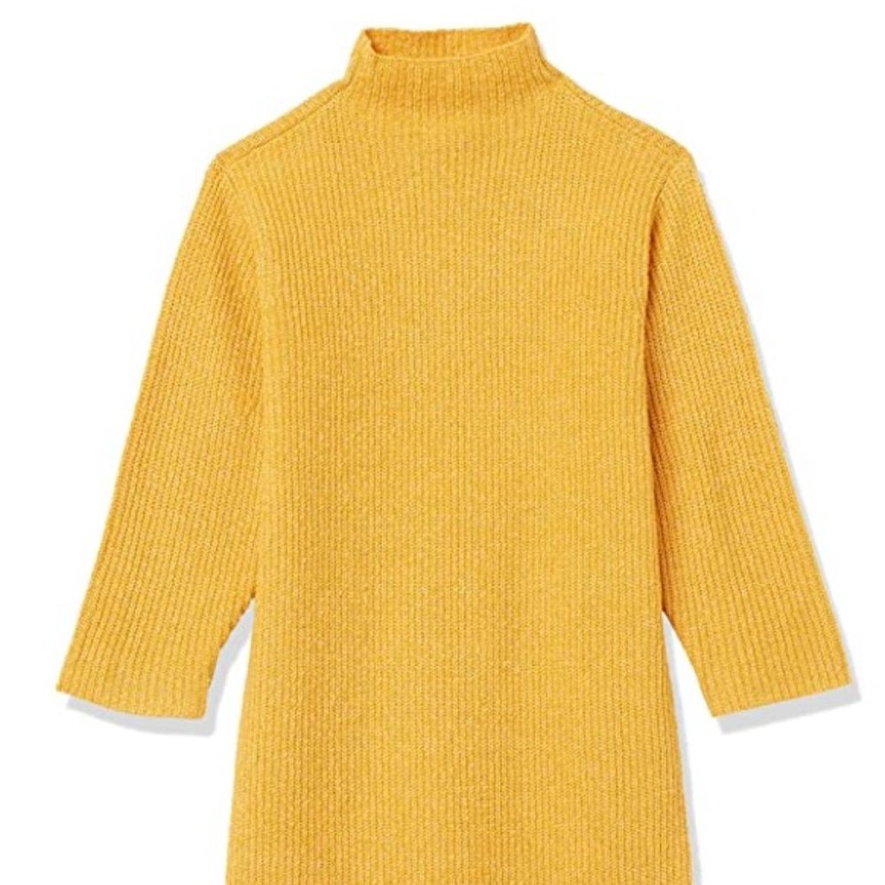Amazon Essentials Girl's Soft Touch Long-Sleeve Mock Neck Sweater Dress RETURNED